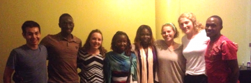Meeting with students from the Makerere University Biomedical Engineering Program while in Uganda.